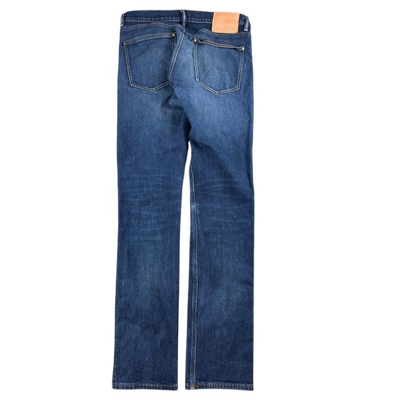 Acne Studios Jeans Mens 31-32 Straight Leg Blue Denim Medium Wash Pink Label - Picture 2 of 7